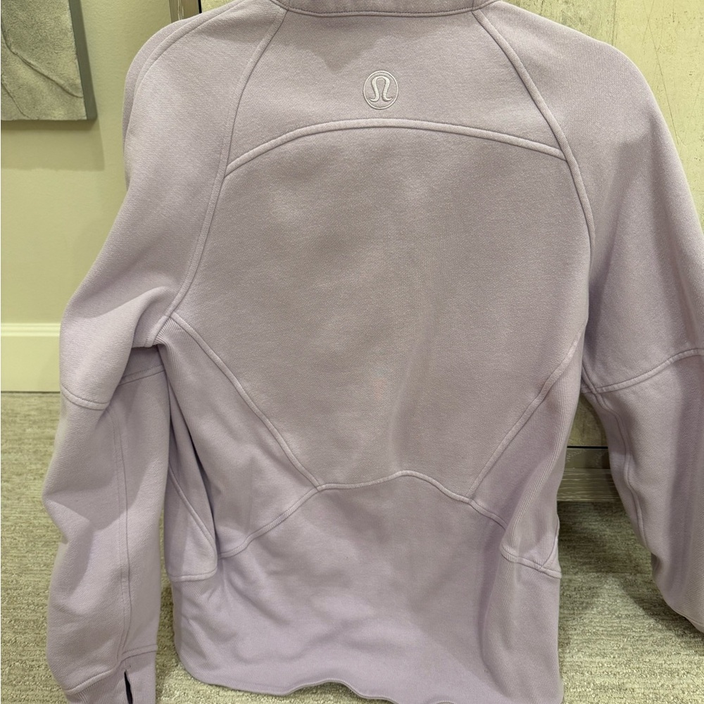 Lavender lululemon long scuba 1/4 zip - Picture 4 of 5